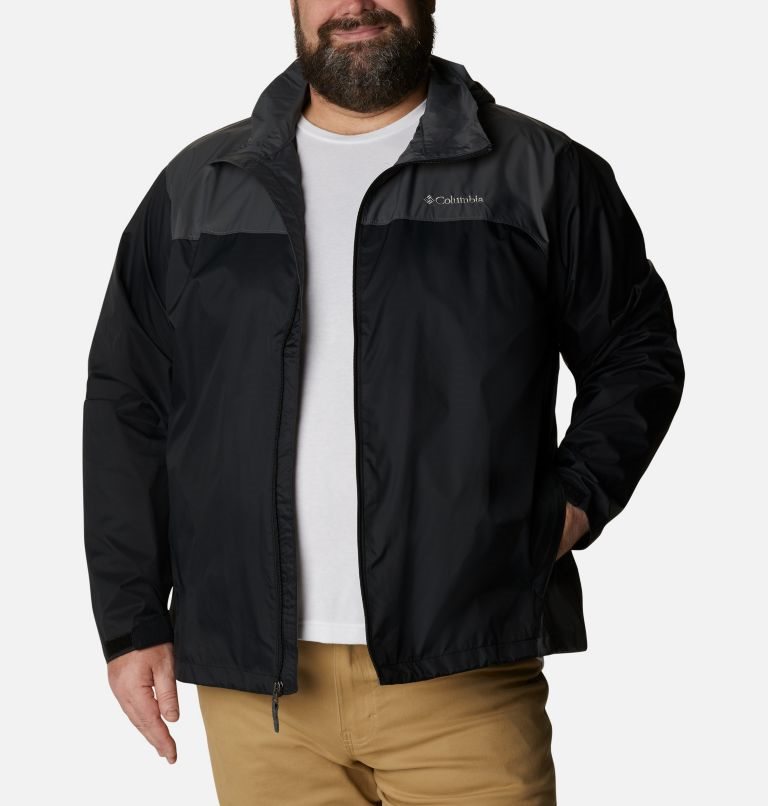 Men's Columbia Glennaker Lake Rain Jackets Black | Plus Size CA-Q5603